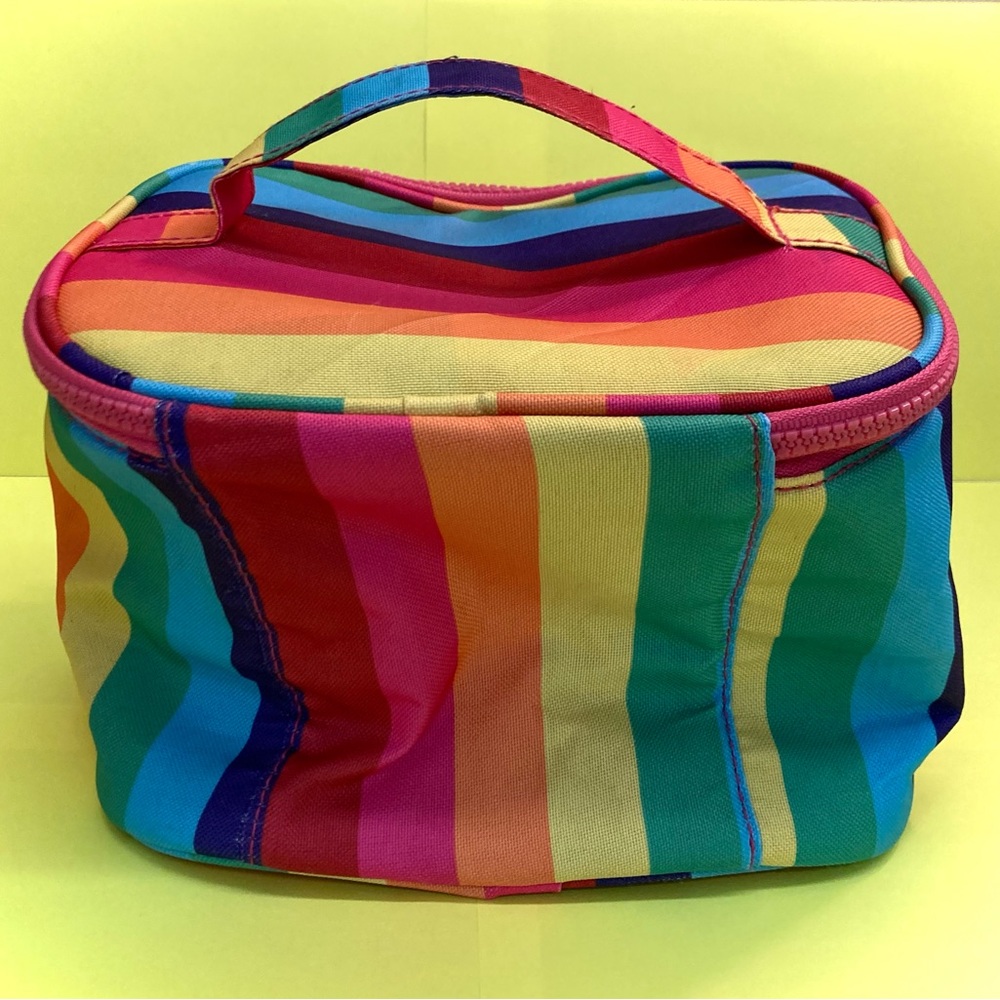 French Bull Rainbow Striped Cosmetic Bag - Picture 2 of 7